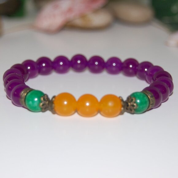 Gemstone Bracelet,Handmade Stone Beads Bracelet - Picture 1 of 3